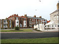 Houses in Marlborough Road viewed from North Parade, Southwold