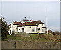 Sea-front property above Gunhill Cliffs, Southwold