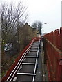 Sloping steps to Whalley Railway Station