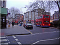 Bus stand on West End Green