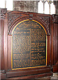 TF4322 : St Mary's church in Long Sutton - decalogue boards by Evelyn Simak