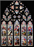 TF4322 : St Mary's church in Long Sutton - west window by Evelyn Simak