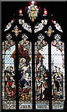 TF4322 : St Mary's church in Long Sutton - south aisle west window by Evelyn Simak