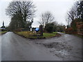 Lane to Welsh St Donats at entrance to estate