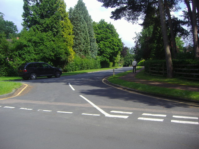 Holtwood Road, at junction with Goldrings Road, Oxshott