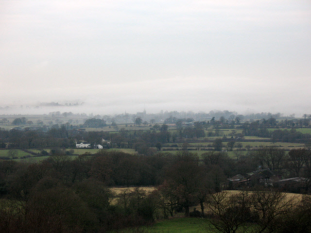 View down the Cheshire Plain