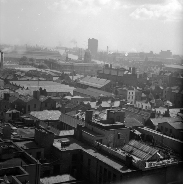 View south-east from Nelson's Column, Dublin, 1963