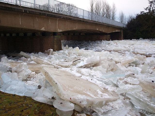 Ice on the River Ayr