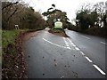 Junction of Holcombe Down Road and the B3192