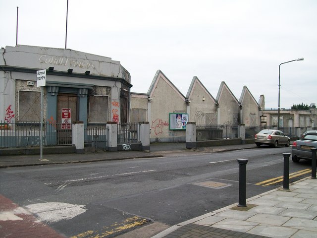 The former main entrance to Cahill Printers in Church Road