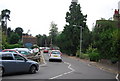 Looking to the level crossing, Station Rd