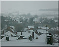 Fresh snow on Grantham rooftops, Easter 2008