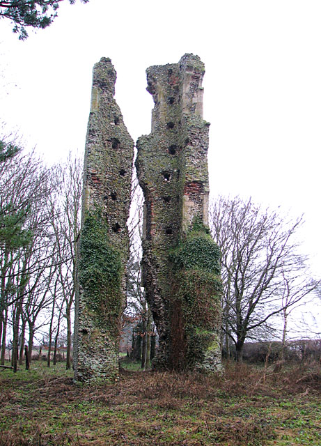 The ruin of St Andrew's church, Rockland All Saints