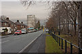 Jackson Street and its conspicuous gasometer