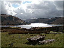 NT2523 : St Mary's Loch from St. Mary's Graveyard by Trevor Littlewood