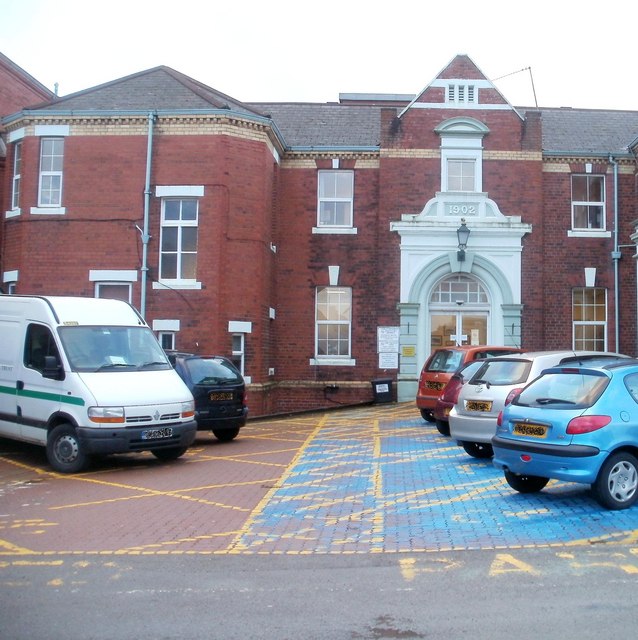 Main doorway into St Woolos Hospital, Newport