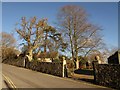 Gateposts and wall, Tisbury