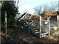 Steps for rail maintenance staff at North Heath