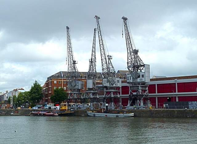 Electric cranes at Princes Wharf,... © Anthony O'Neil :: Geograph ...