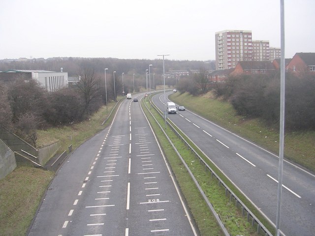 Stanningley Bypass A647 viewed from Betty Longbottom