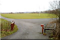 NE entrance to sports ground, Cefn Fforest, Blackwood