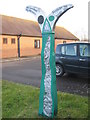 TR2860 : Cycle Network Milepost in Westmarsh by David Anstiss