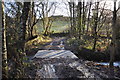 A bridge over a stream near Rookbear Lane