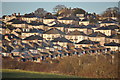 SX4756 : Plymouth : Central Park - Houses on the Hillside by Lewis Clarke