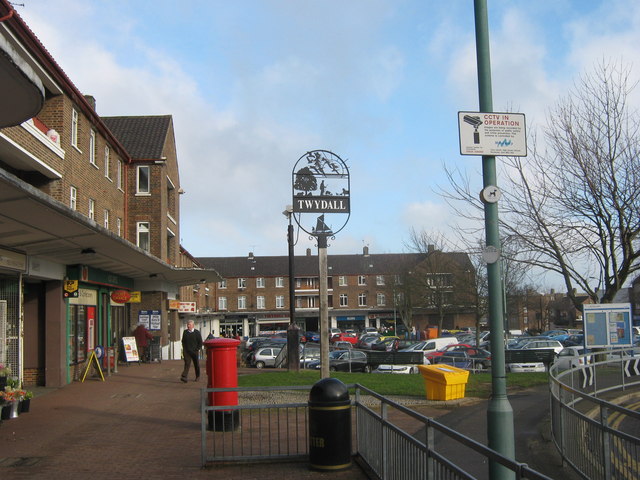 Twydall Village Sign and Village Shops