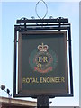 TQ7967 : Royal Engineer Pub Sign, Twydall by David Anstiss