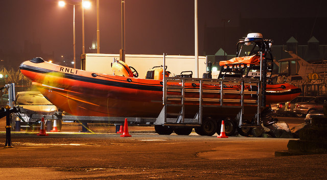 Bangor Lifeboat at night