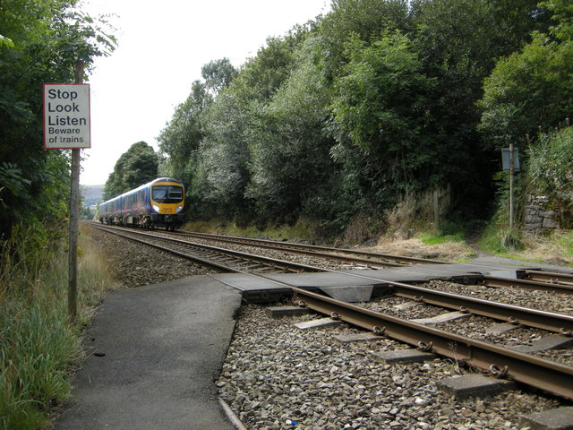 Train heading north at Uppermill
