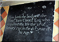 TL4238 : St Swithun, Great Chishill - Ledger slab by John Salmon