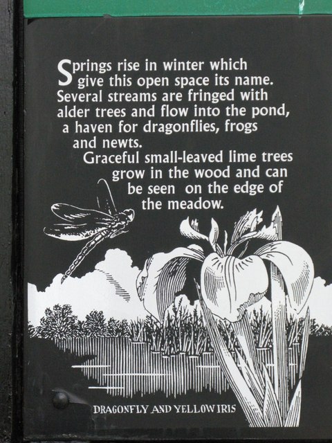 (Part of an) information board at the edge of Threehalfpenny Wood