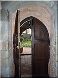 SU9503 : St Mary, Barnham:  south door by Basher Eyre