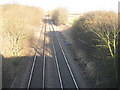SE9703 : View along the railway towards Brigg by Jonathan Thacker