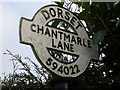 ST5902 : Chantmarle: finger-post detail by Chris Downer