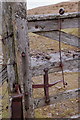 NY3324 : Well-worn old gate mechanism by Jim Barton