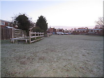 SU6152 : Frosty morning - Winklebury estate by Mr Ignavy