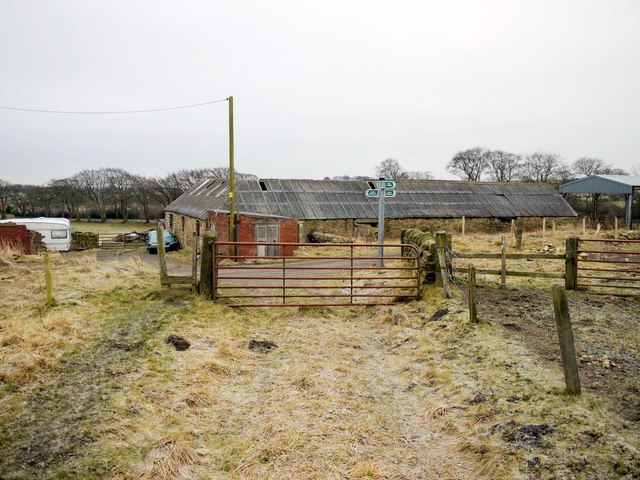 Junction of bridleways and footpaths at Stob House
