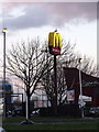 The iconic sign for McDonald