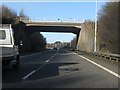 M54 Motorway - B4156 overbridge, westbound carriageway