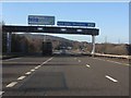 M54 Motorway - piebald sign for junction 6, westbound