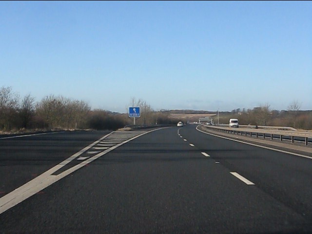 M54 Motorway - exit slip road, junction... © Peter Whatley cc-by-sa/2.0 ...