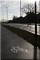 New cycle-lane marking
