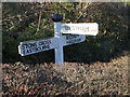 Road sign at Hankham, East Sussex