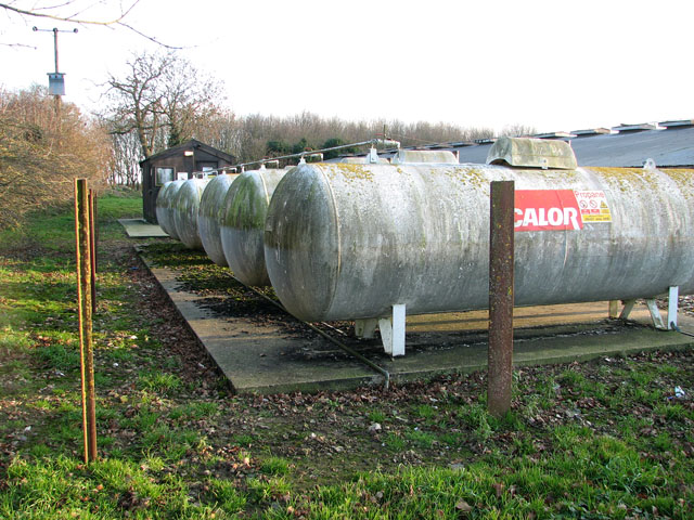 Gas tanks supplying poultry houses by High Starlings