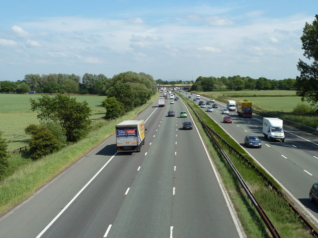 The M6 near Arley Green, Cheshire