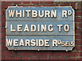 Old street sign, Whitburn Road, SE13