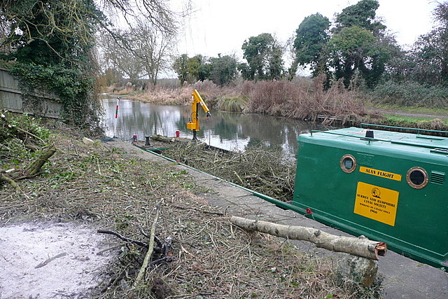 Clearance work on the Basingstoke Canal